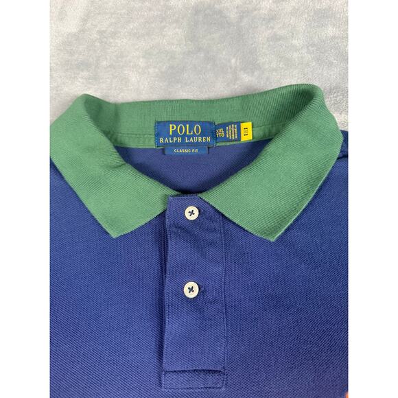 Polo Ralph Lauren XXL Colorblock Big Pony Mesh Polo Shirt Big Tall Mens - Picture 2 of 10